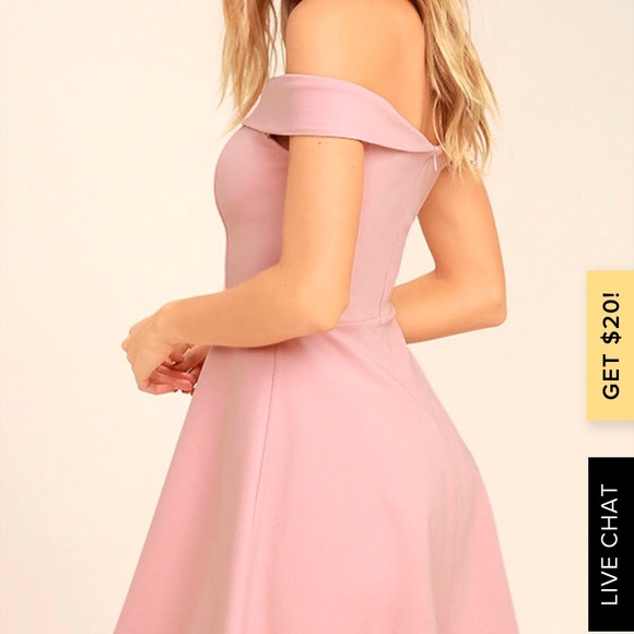 Lulus Blush Off The Shoulder Dress - Picture 3 of 7